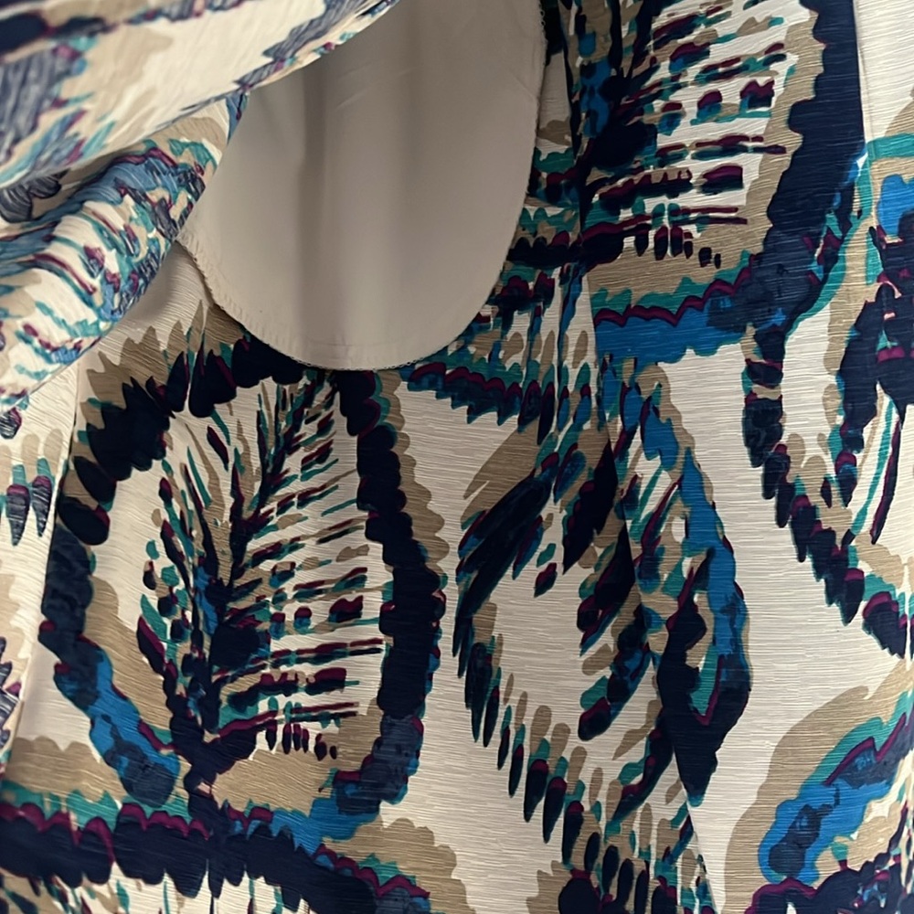 Banana Republic Strapless Leaf Patterned Dress - image 8